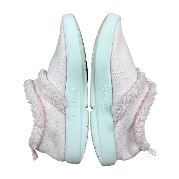 OOFOS Oocoozie Women's Pink Fleece Low Sneakers - Picture 7 of 11